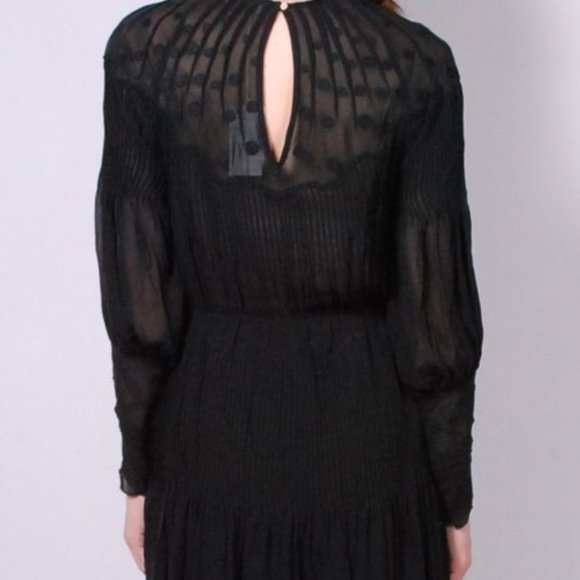 Ulla Johnson Alba Silk Polka Dot Sheer Blouse - Picture 4 of 16